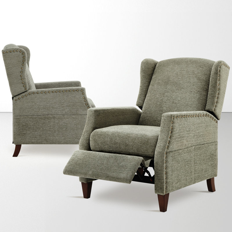Audrie Upholstered Armchair, Green Chenille