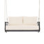 Balancelle de balcon beige avec coussin et cadre moelleux