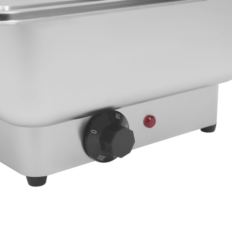 Ensemble de chauffe-plat électrique, serveur de buffet en acier inoxydable, chauffe-plat avec contrôle de la température pour les buffets