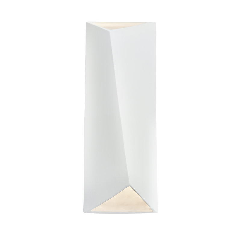 Caeli Ceramic LED Wall Sconce, Gloss Black/Matte