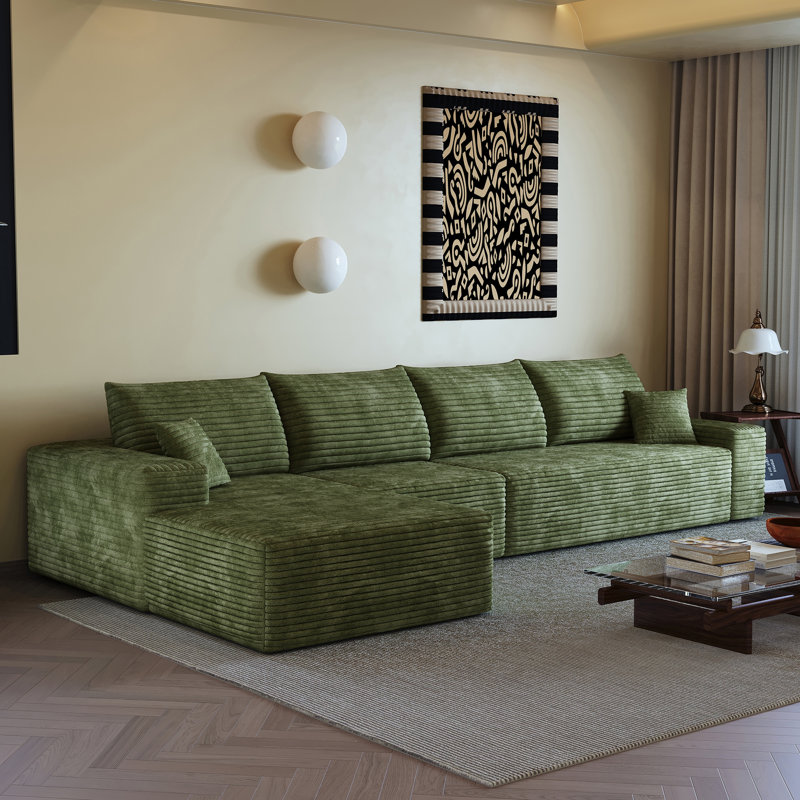 Canapé modulaire Cloud, H 37,8 po x l 135 po x P 69,7 po, Orienté à gauche (vu de face)