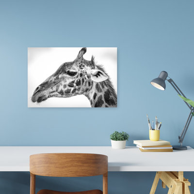 Majestic Giraffe Profile Contemporary Wall Art Print