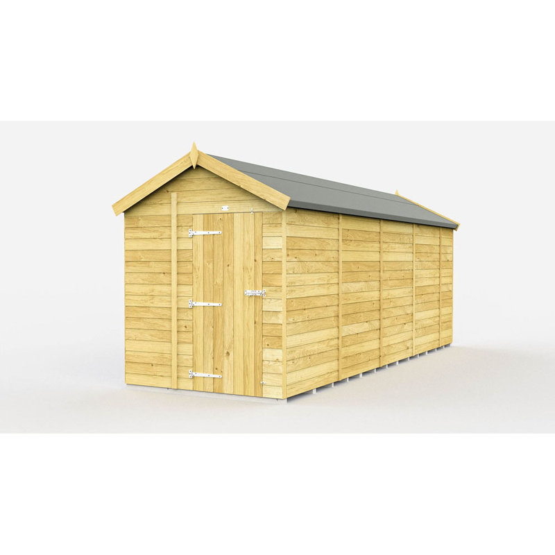 7ft x 17ft Apex Shed - Single Door without Windows