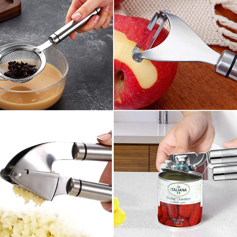 Ensemble d'ustensiles de cuisine - 35 pièces d'ustensiles de cuisine avec râpe, pinces, spatule et cuillère en silicone de qualité alimentaire résistant à la chaleur et poignées en bois Ensemble d'outils pour ustensiles de cuisine antiadhésifs