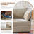 Modular L-Shaped Sectional Sofa, 5-Seat, Reversible Configuration, Chenille Upholstery In Rust Orange, Removable Cushions, Modern Deep-Seat-741061575