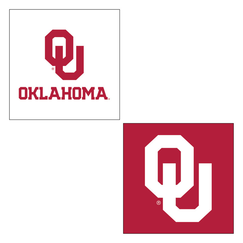 Université de l'Oklahoma - ensemble de 2 reproductions sans cadre