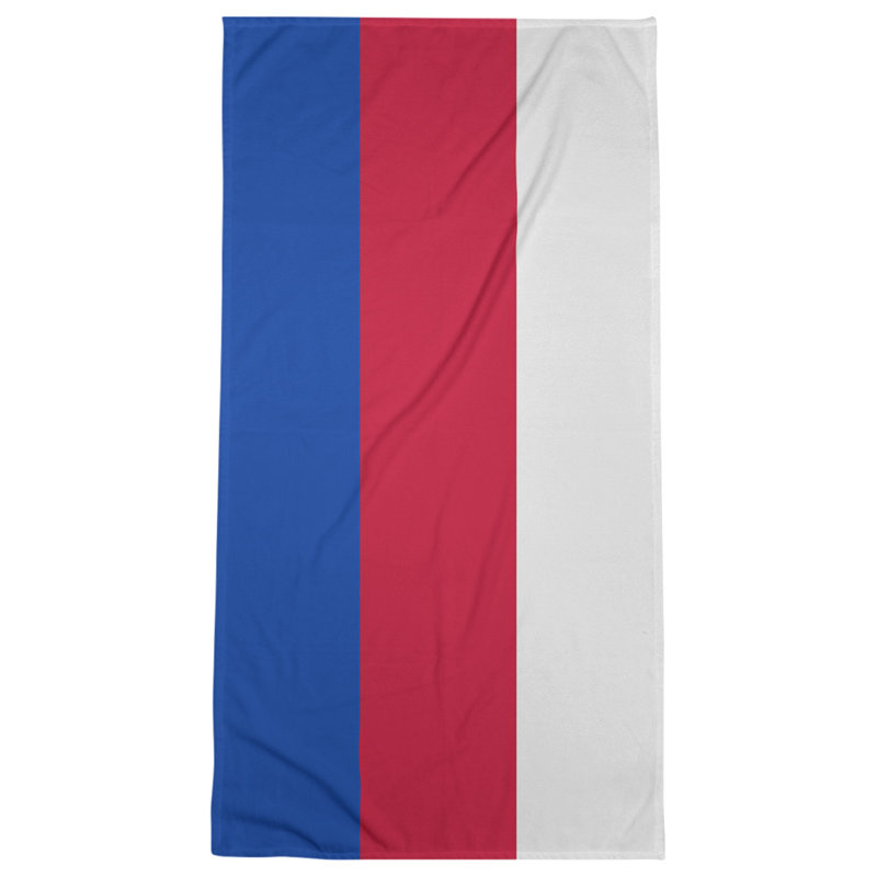 Lightweight Beach Towel, Blue/Red/White, Microfiber