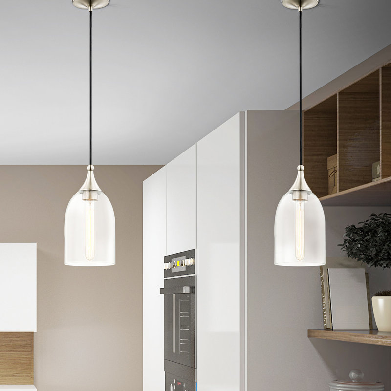Luminaire suspendu en forme de cloche à 1 lumière Averly