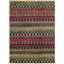 Tapis de surface en laine rouge/noir 8 pi 10 po x 12 pi en laine one-of-kind-the main-noué la 2010 Gytha