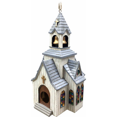 Amleto Church 10 in x 9 in x 8 in Birdhouse