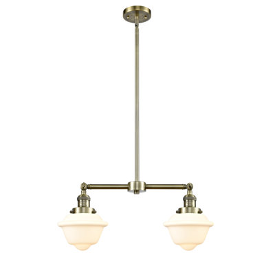 Luminaire suspendu linéaire à 2 lumières pour îlot de cuisine Calliope