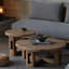Ensemble de tables basses rondes de style américain rétro