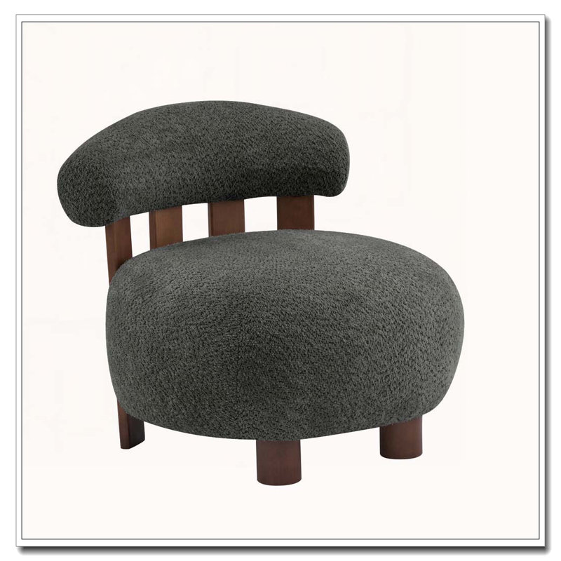 Fauteuil d'appoint en tissu Bouble, Gris foncé