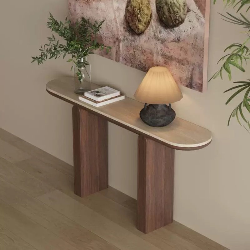 Console lisse et simple, Brun, H 33,46 po x l 55,12 po x P 13,78 po