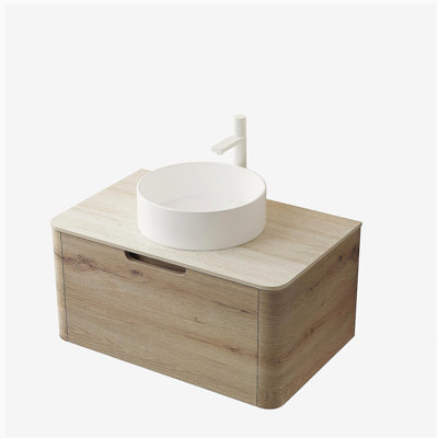 Meuble-lavabo de salle de bain 30 po avec lavabo, meuble de rangement mural en contreplaqué avec tiroir XAI XAI