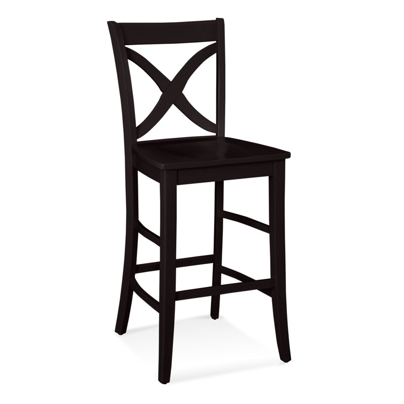 Tabouret de bar et de comptoir Hues, Finition java, Tabouret de comptoir (siège d'une hauteur de 24 p
