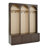 Farmhouse Wooden Style Hall Tree with Arched Design, Elegant Entryway Bench with Retro Hooks, Rustic Coat Rack & Shoe Organizer with Drawers for Living Room, Dark Walnut (OLD SKU: N721P324463D)-638642460