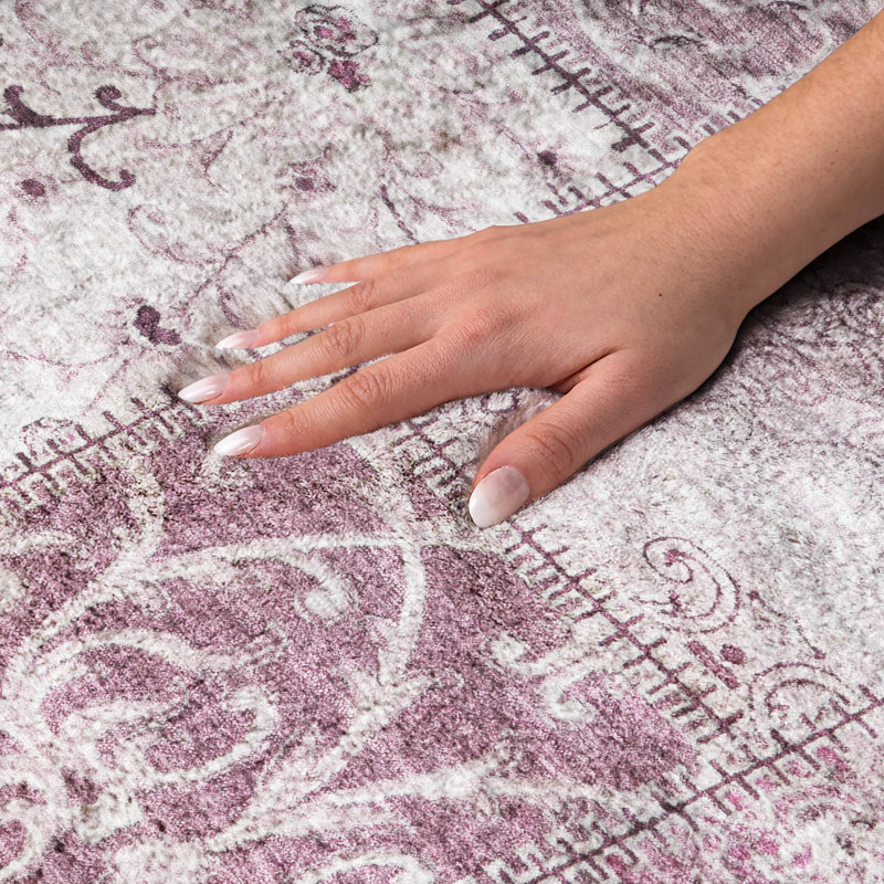Tapis à poils longs de qualité supérieure lavable à la machine ADS566, Burgundy, 10' x 14'