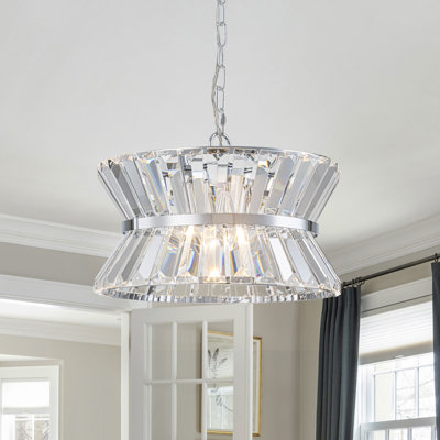 Lustre tambour en cristal 3 lumières