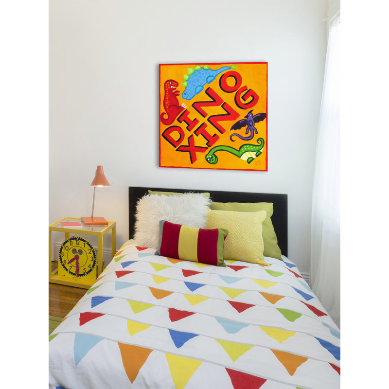 «Dino Crossing», reproduction sur toile tendue, H 24 po x l 24 po