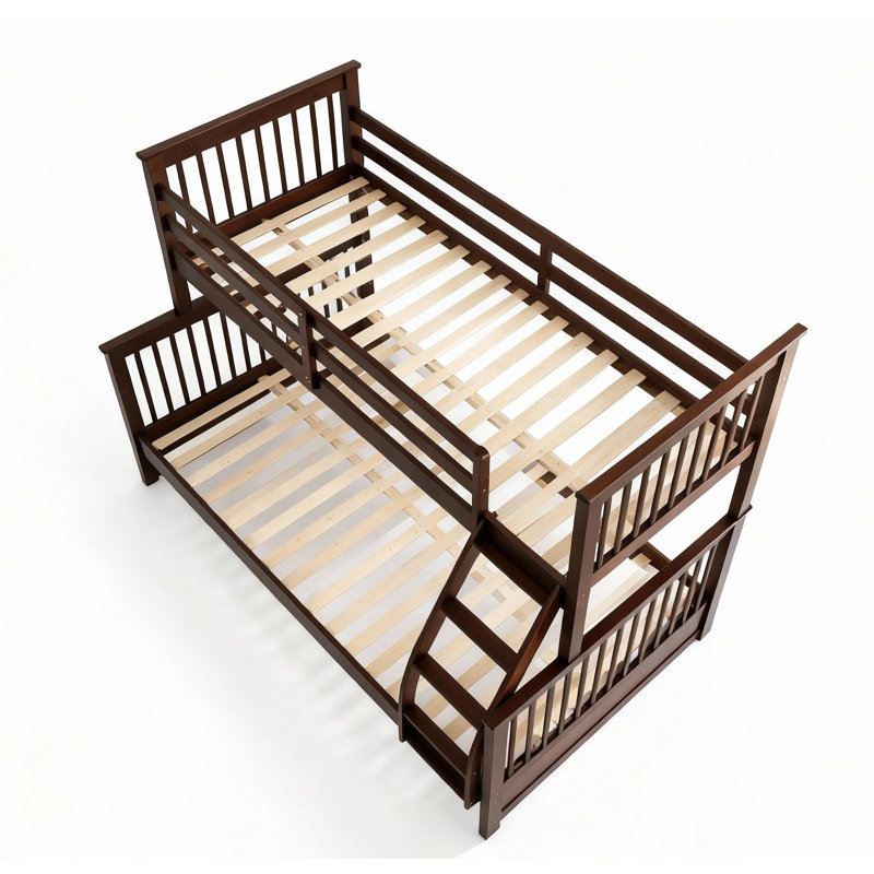 Sofren Kids Twin Over Full Bunk Bed, Espresso