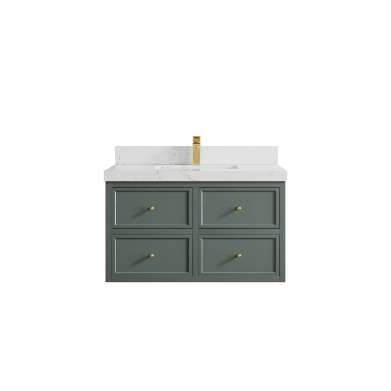 Meuble-lavabo simple flottant 36 po Roswell