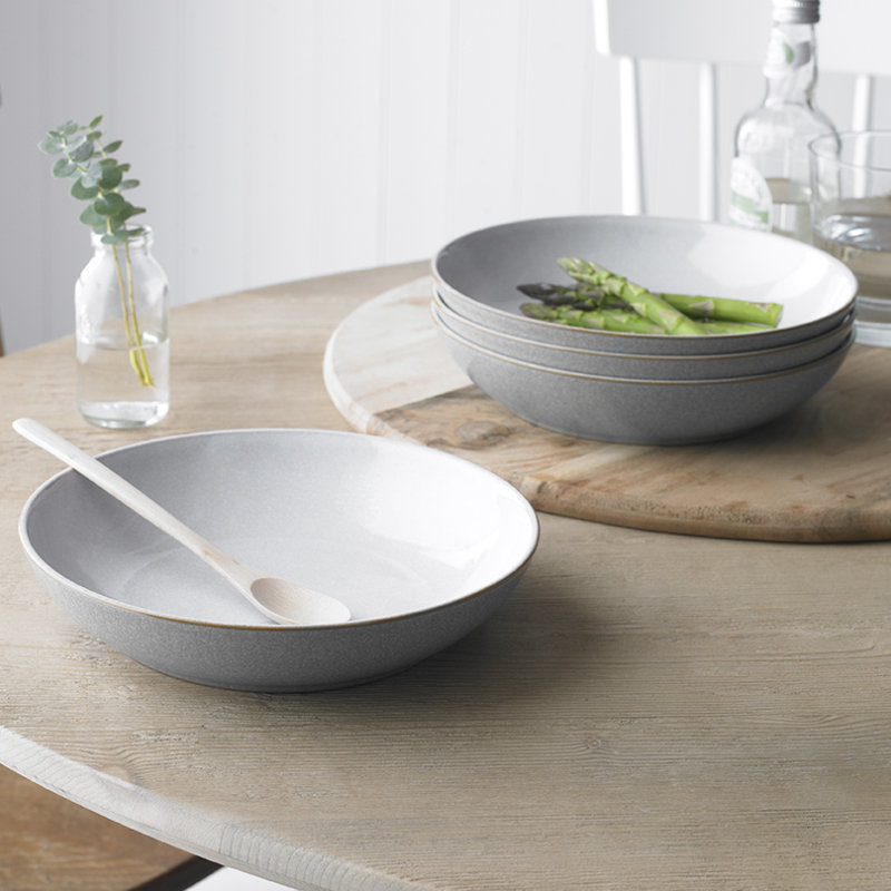 Denby Elements Pasta Bowls, Light Grey