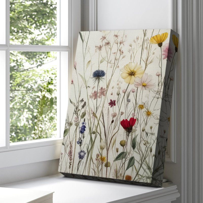 Floral, toile tendue avec châssis Lxxxi, H 27 po x l 18 po
