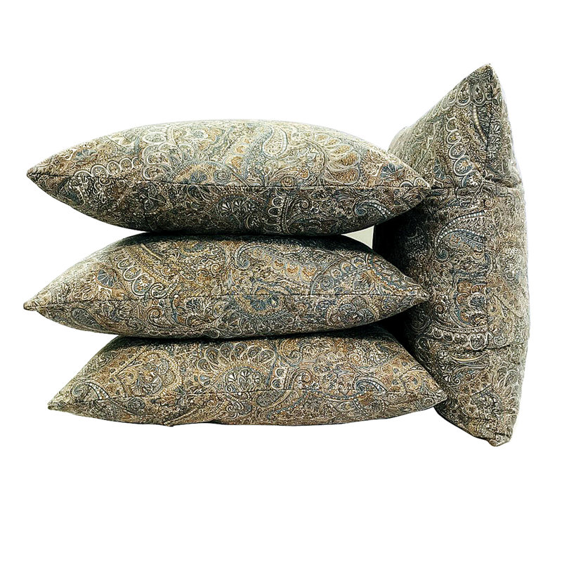 Paisley Square Cushion Cover, Spa Blue/Amphora, 50.8cm x 50.8cm