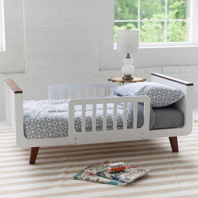 Lit pour tout-petit MOD, blanc doux avec espresso