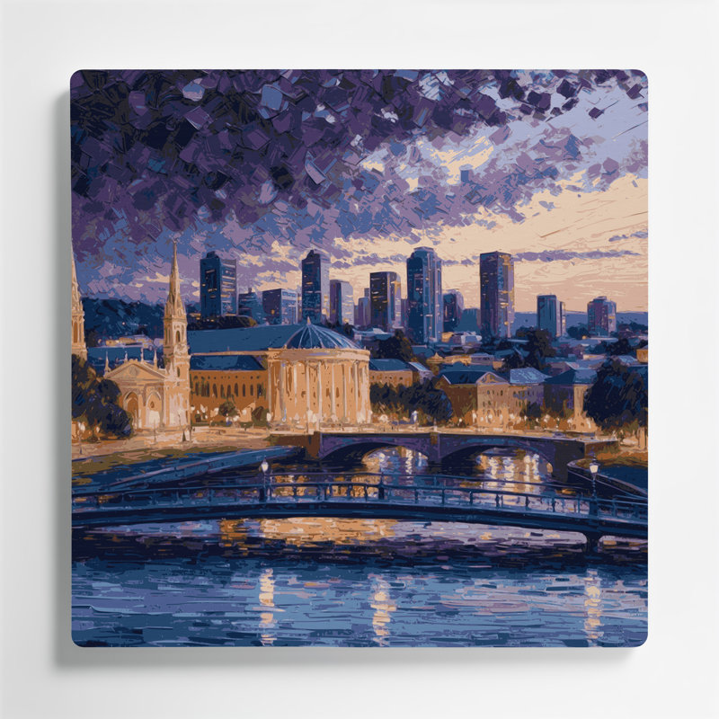 Art mural gris, villes, Adelaide, Australie, H 16 po x l 16 po