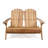 MALIBU WOOD ADIRONDACK LOVESEAT DOUBLE CHAIR FOR GARDEN YARD