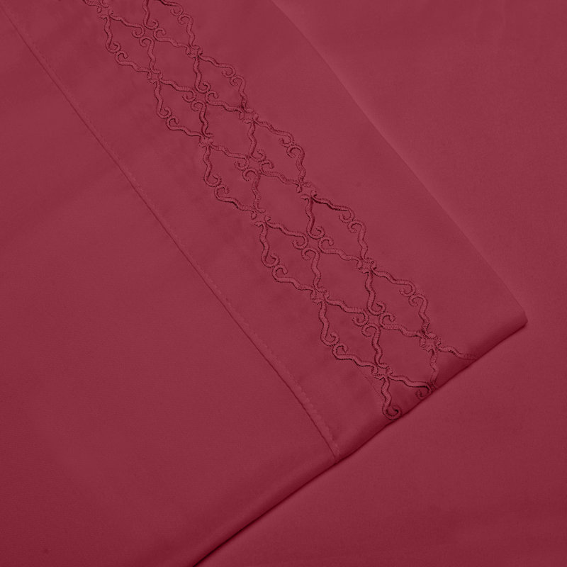 Ensemble de draps en micro-fibre, Bourgogne, Grand