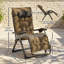 Chaise inclinable inclinable, chaise longue pliante avec coussin