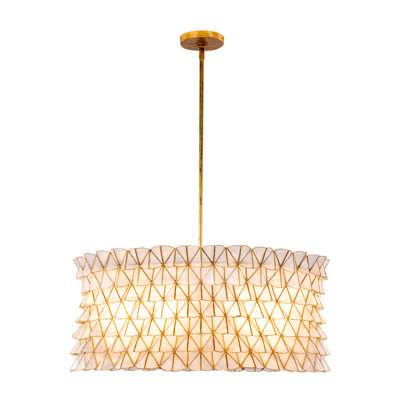 Lustre de feuille d'or oxydé Flair 6 LT Kalco