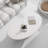 Minimalist Cloud Coffee Table - Curved Cashew Design, Compact Low-Height Centre Table for Living Room & Small Spaces