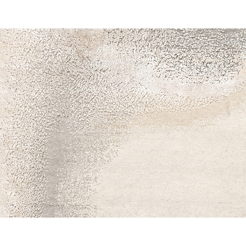 Handmade Silk and Wool Abstract Area Rug, Rectangle 8' x 10'