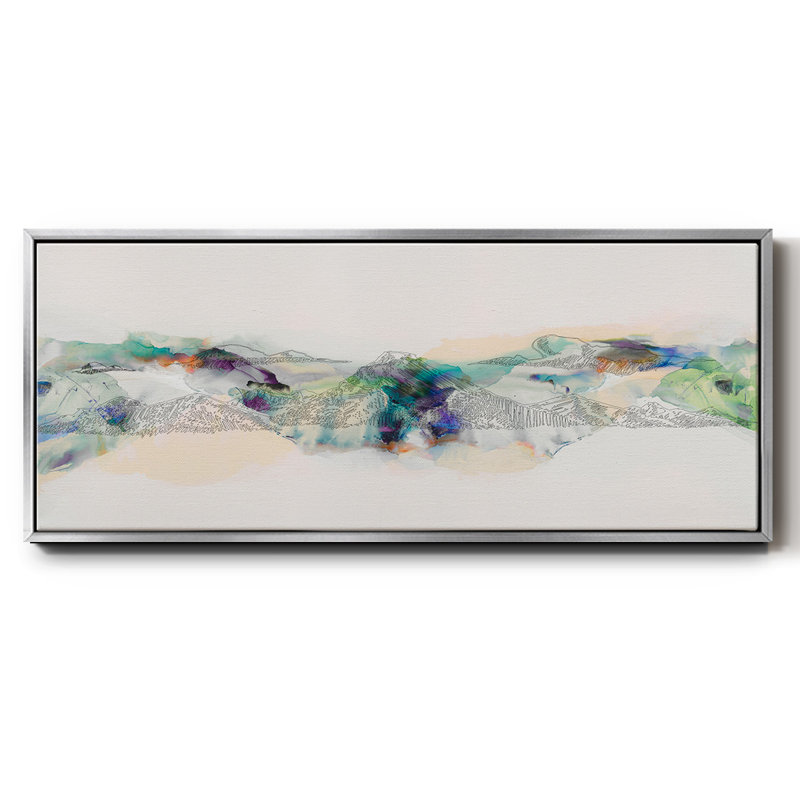 Abstract Mountain Range- Framed Canvas
