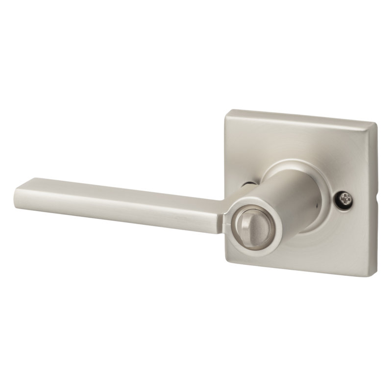 Levier d'entrée carré Mesa, plat , Nickel satiné