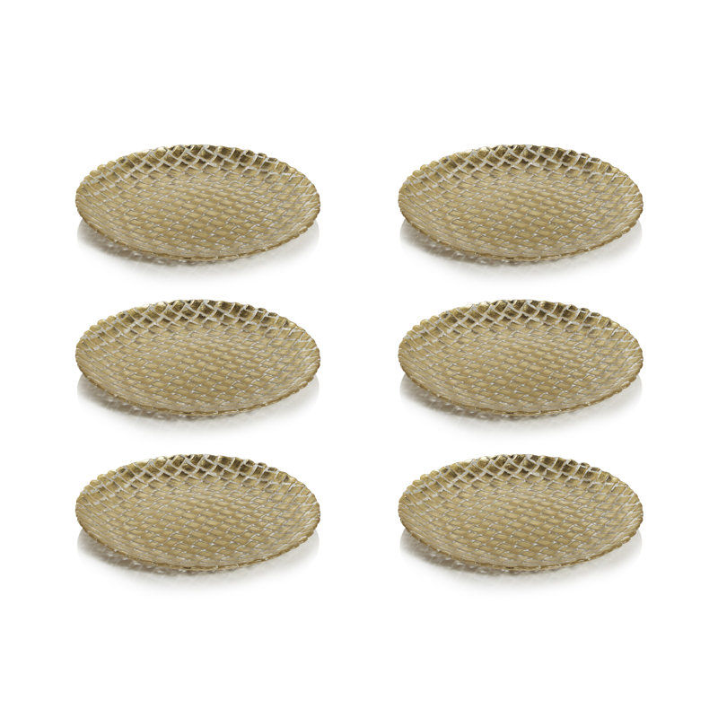 Assiette à salade ou à dessert en verre 8,25 po Karson, ensemble de 6