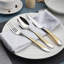 20-Piece Stainless Steel Flatware Set, Gold Vintage-Style Silverware For 4, Includes Knives, Forks, Spoons