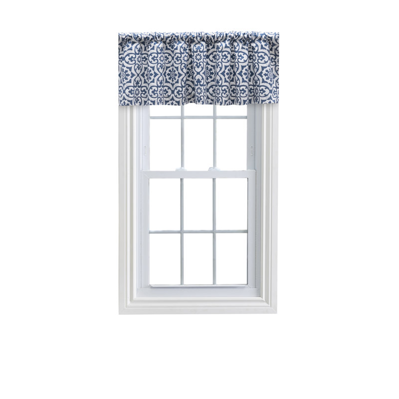 Athens Cotton Geometric Tailored Window Valance