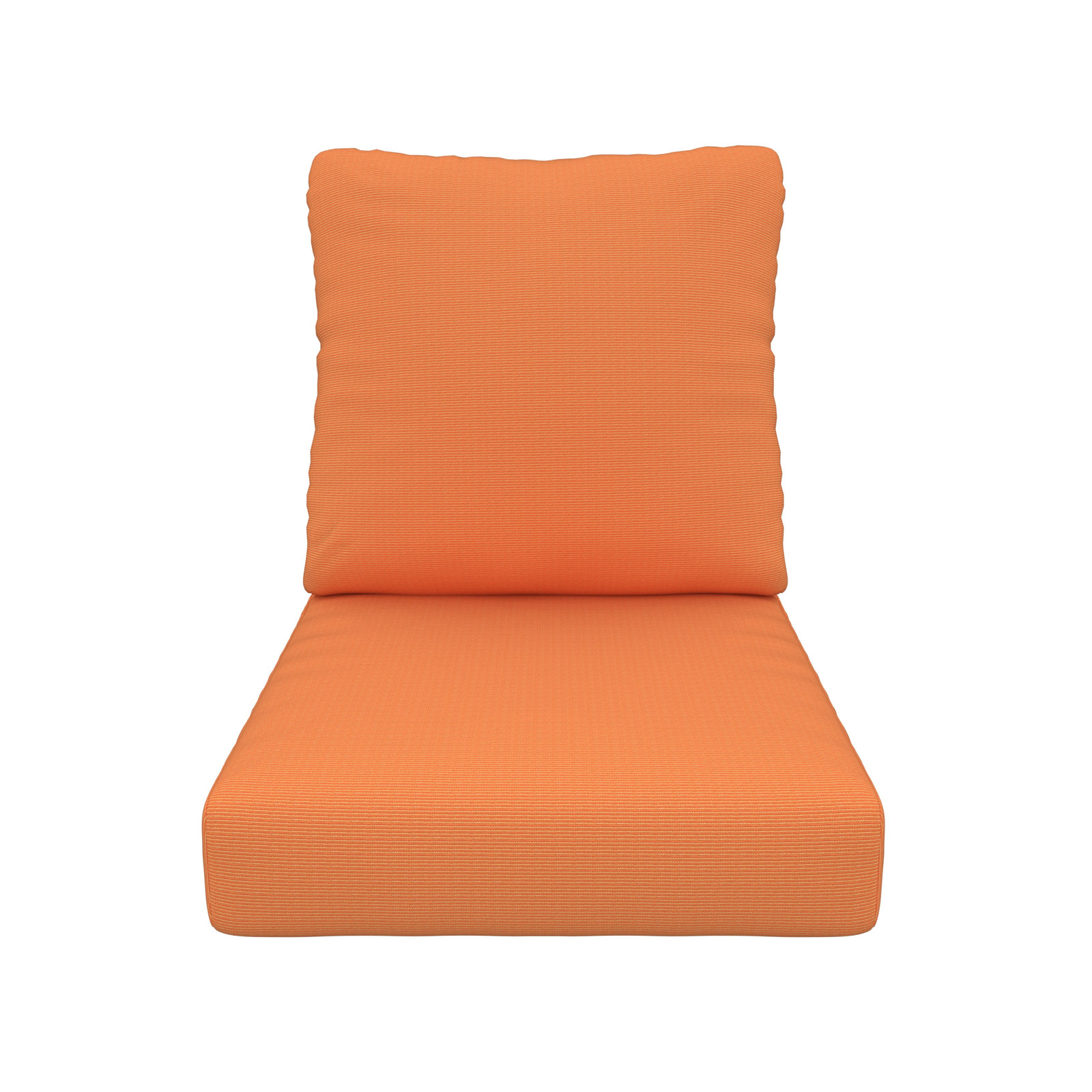 Amala 22" Sunbrella® Seat and Back Cushion, Sunbrella Upholstery Tangerine Sunbrella® Canvas
