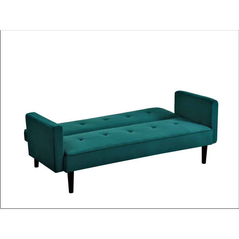The 72'' wide Regal Mid-Century Convertible Sofa, Green