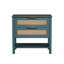 Table de chevet étroite en rotin avec 2 tiroirs et tablette de rangement Boho-69733880