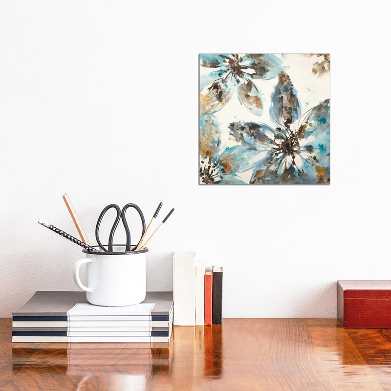 Flower Forms by Liz Jardine - Wrapped Canvas Painting, 30.48 cm H x 30.48 cm W