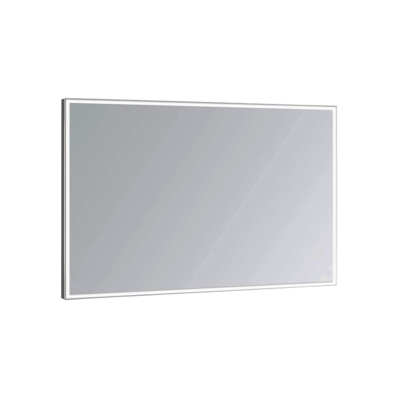 AQUADOM Edge l 48 po x H 32 po, miroir mural de salle de bain avec gradateur, désembueur, commande tactile, rétroéclairé et installation frontale, verticale ou horizontale.