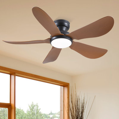 Ventilateur de plafond encastré à profil bas de 46 po avec éclairage et télécommande