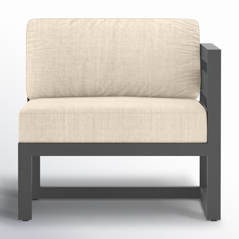 Avion 4 Piece Sectional Set, Canvas Flax Sunbrella® Canvas, Slate