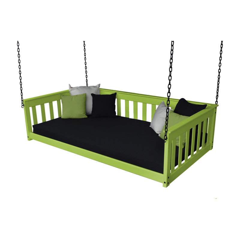 Concow Pine Porch Swing, Lime Green